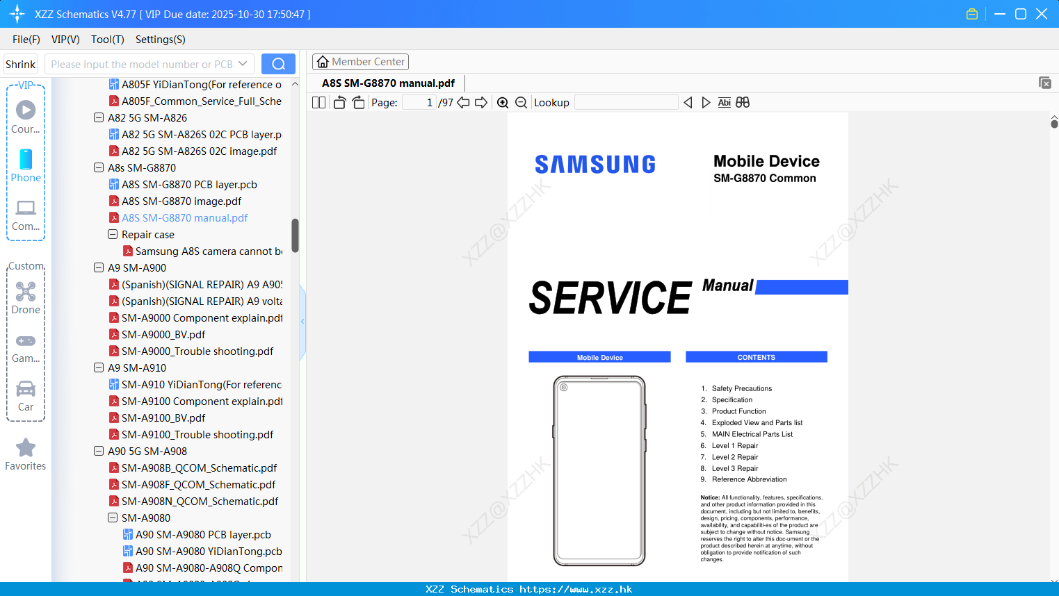 Samsung A8S SM-G8870 Manual
